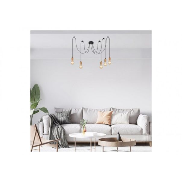 Rabalux Visilica Dollien E27 5x MAX 60W mat crno (72075) - 72075