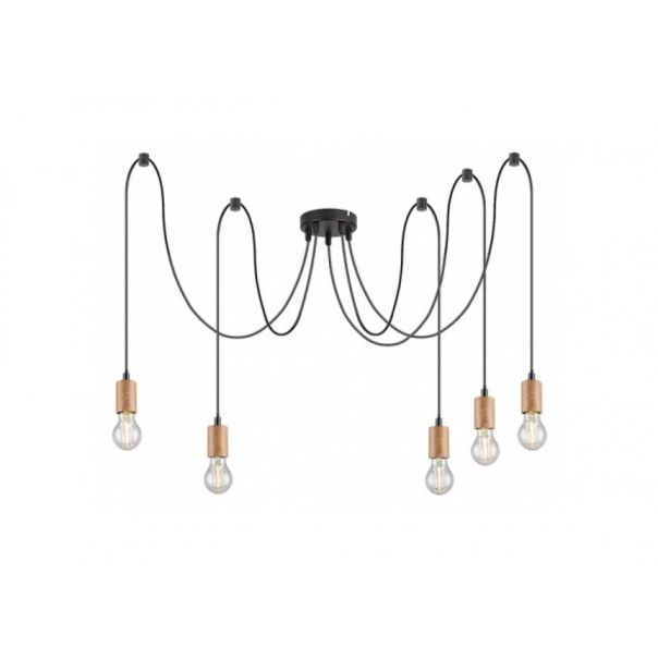 Rabalux Visilica Dollien E27 5x MAX 60W mat crno (72075) - 72075