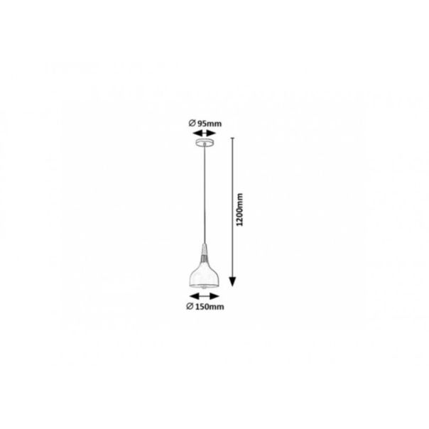 Rabalux Visilica Drusilla E27 1x MAX 40W sivo (72135) - RAS003185A00000