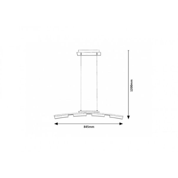 Rabalux Visilica Eucalyptus LED 20W brušeni hrom (2957) - 2957-1