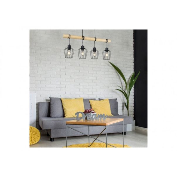 Rabalux Visilica Fabian E27 4x MAX 40W mat crno (5247) - 5247