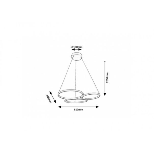 Rabalux Visilica Formand LED 38W crna (72297) - RAS002947A00000