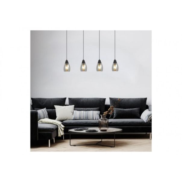 Rabalux Visilica Ilmari E27 4x MAX 15W crna (72184) - RAS002884A00000