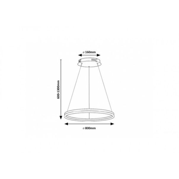 Rabalux Visilica Isaure LED 45W crna (72302) - RAS002952A00000