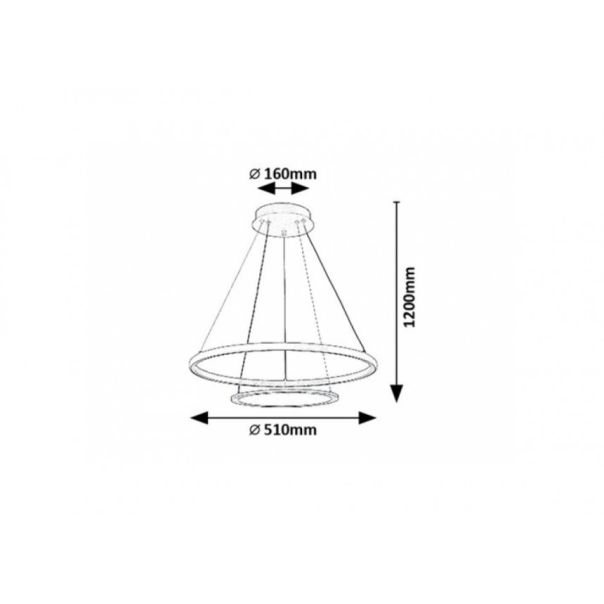 Rabalux Visilica Jasero LED 42W crna (72040) - RAS003179A00000
