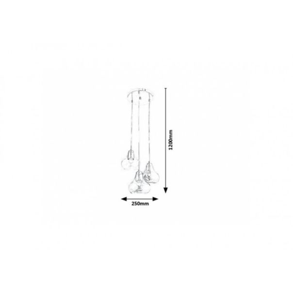 Rabalux Visilica Jezabel E27 3x MAX 60W hrom (7977) - 7977
