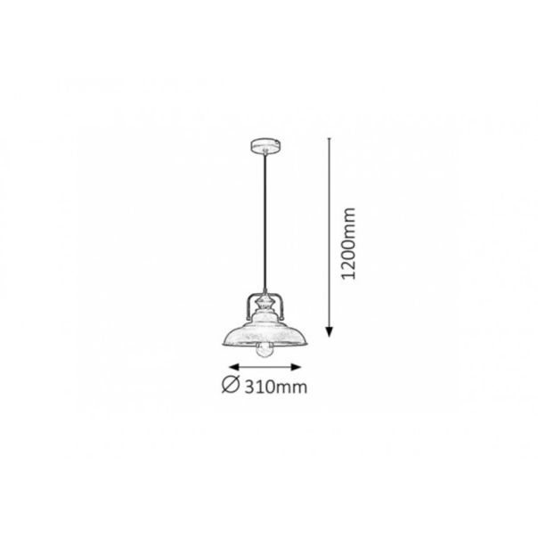 Rabalux Visilica Kyle E27 1x MAX 60W braon (2930) - 2930