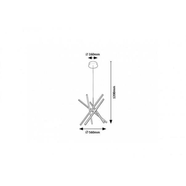 Rabalux Visilica Matilde LED 48W crna (72267) - RAS002712A00000