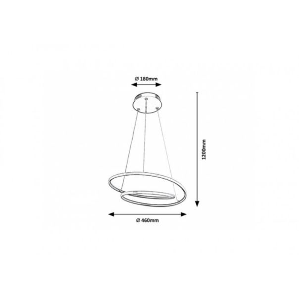 Rabalux Visilica Meridia LED 40W mat crno (3257) - 3257