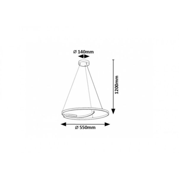 Rabalux Visilica Niloo LED 40W crna (72367) - RAS003218A00000