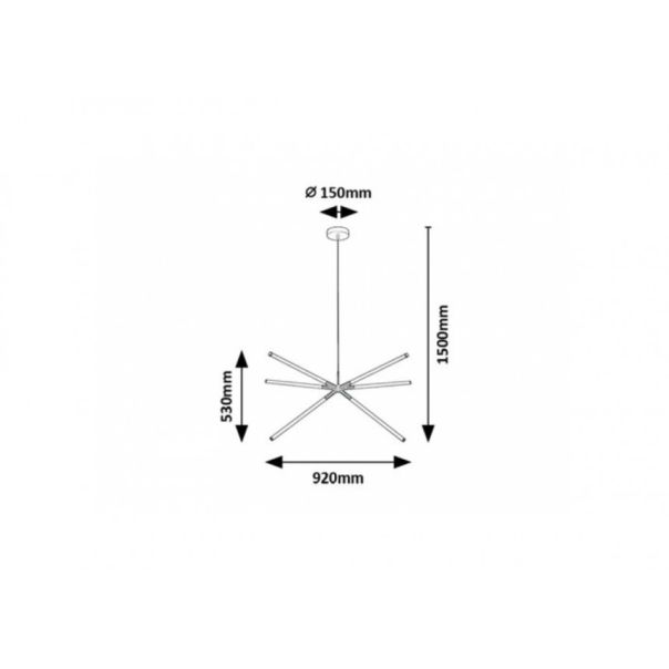 Rabalux Visilica Nivaro LED 36W crna (72168) - RAS003187A00000