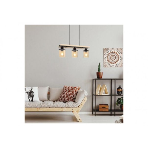 Rabalux Visilica Niylah E27 3x MAX 25W crna (72083) - 72083-1