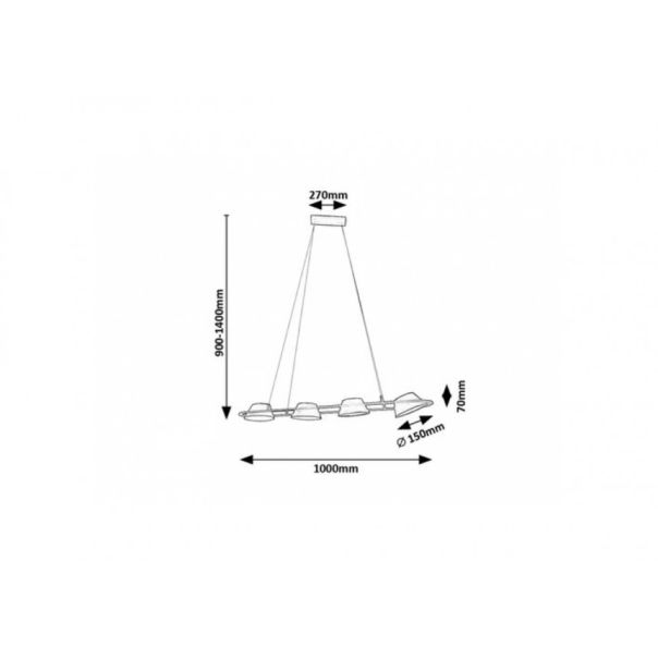 Rabalux Visilica Odiss LED 36W crna (72218) - RAS002759A00000