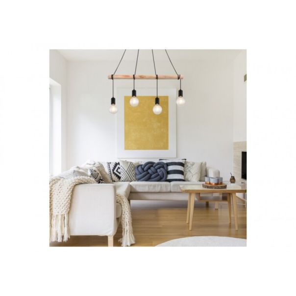 Rabalux Visilica Pablo E27 4x MAX 40W mat crno (3980) - 3980-1