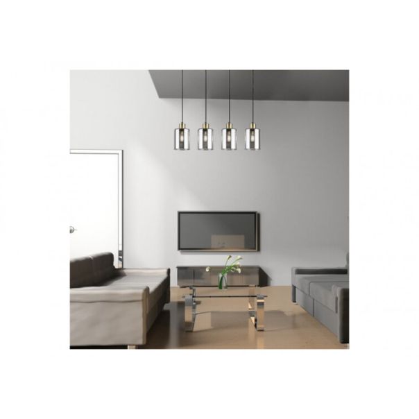 Rabalux Visilica Perez E27 4x MAX 40W mat crno (72247) - RAS002649A00000