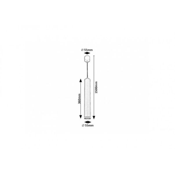 Rabalux Visilica Senobia GU10 1X MAX 5W crna (73036) - RAS002719A00000