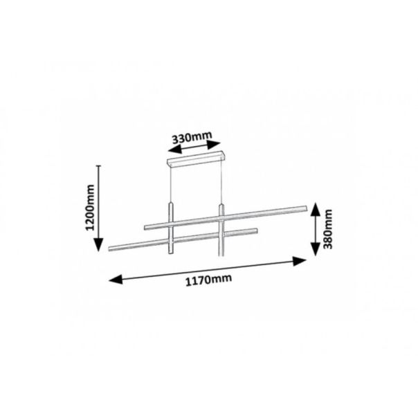 Rabalux Visilica Severine LED 40W crno zlato (72366) - RAS003217A00000