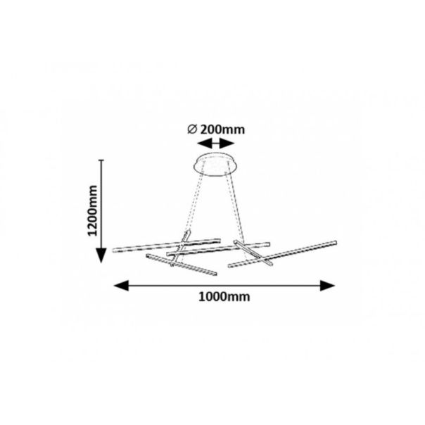 Rabalux Visilica Severine LED 40W crno zlato (72369) - RAS003220A00000