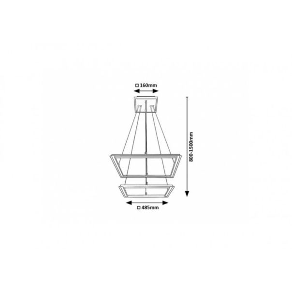 Rabalux Visilica Sidona LED 48W crna (72243) - RAS002767A00000
