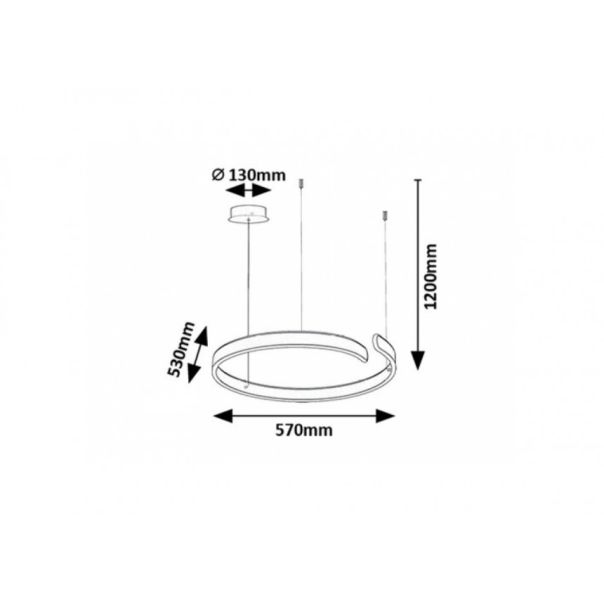 Rabalux Visilica Silnora LED 35W crna (72114) - RAS003182A00000