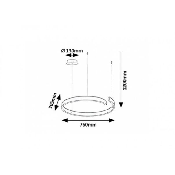 Rabalux Visilica Silnora LED 45W crna (72115) - RAS003183A00000