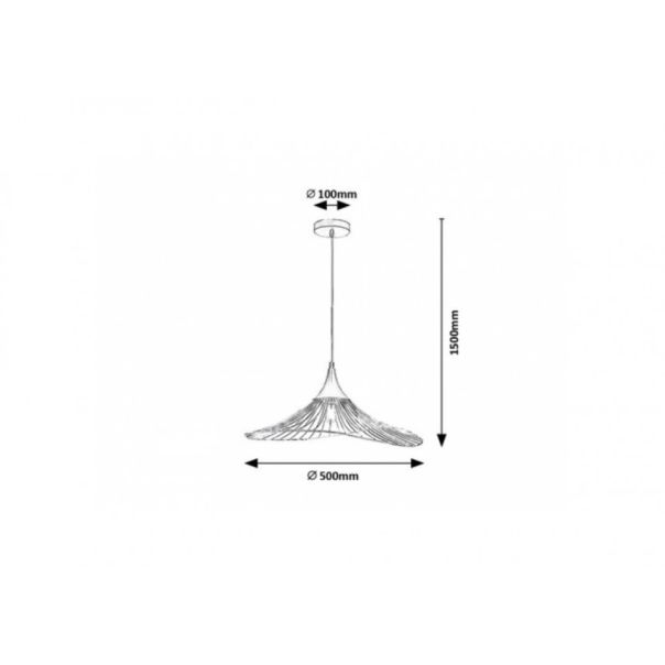 Rabalux Visilica Sombero E27 1x MAX 60W mat crno (72004) - 72004