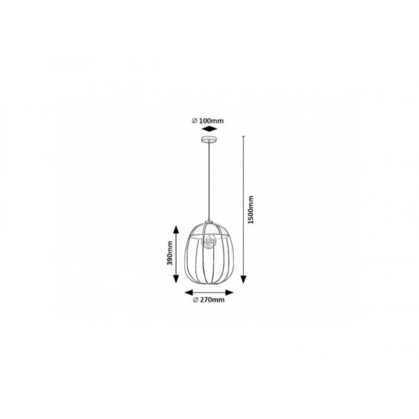 Rabalux Visilica Svens E27 1x MAX 60W mat crno (72034) - RAS002838A00000