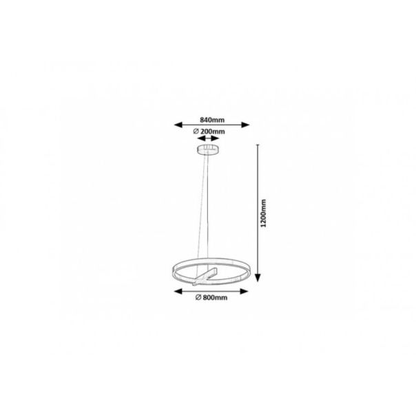 Rabalux Visilica Thrac LED 40W brušeni aluminijum (72223) - RAS002938A00000