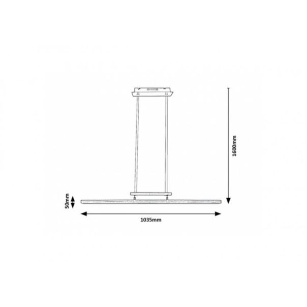 Rabalux Visilica Yordana LED 27W brušeni hrom (5280) - 5280