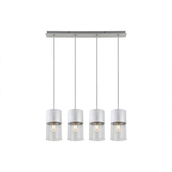 Rabalux Visilica Zelkova E27 4x MAX 40W brušeni aluminijum (3156) - 3156