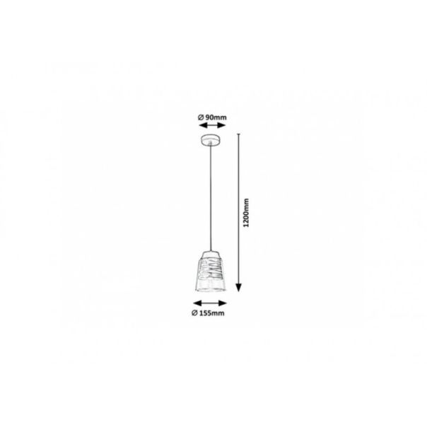 Rabalux Visilica Zenaida E27 1x MAX 60W mat crno (3543) - 3543