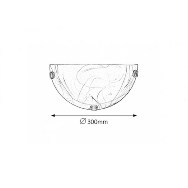 Rabalux Zidna lampa Alabastro E27 1x MAX 60W alabaster - duvan braon (3053) - 3053
