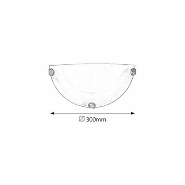 Rabalux Zidna lampa Alabastro E27 1x MAX 60W belo staklo - alabaster (3003) - 3003