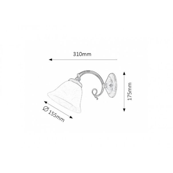 Rabalux Zidna lampa Beckworth E14 1x MAX 40W bronzana (7131) - 7131