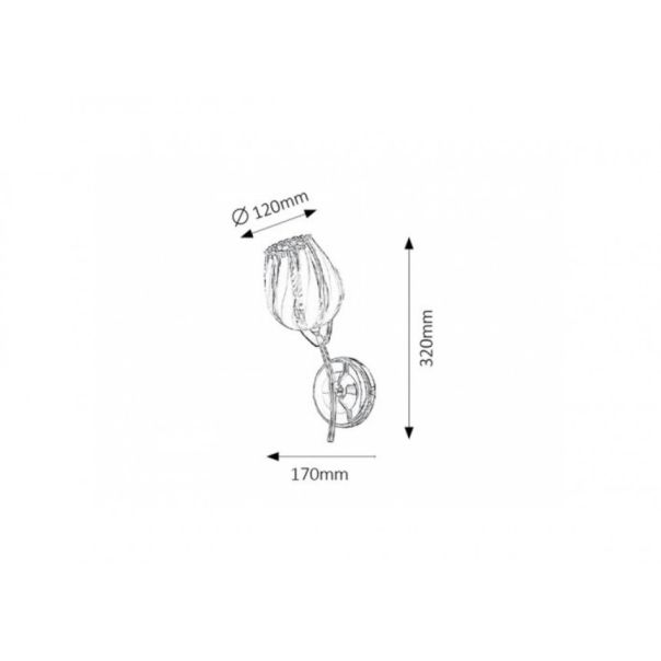 Rabalux Zidna lampa Danila E27 1x MAX 60W hrom (2968) - 2968-1