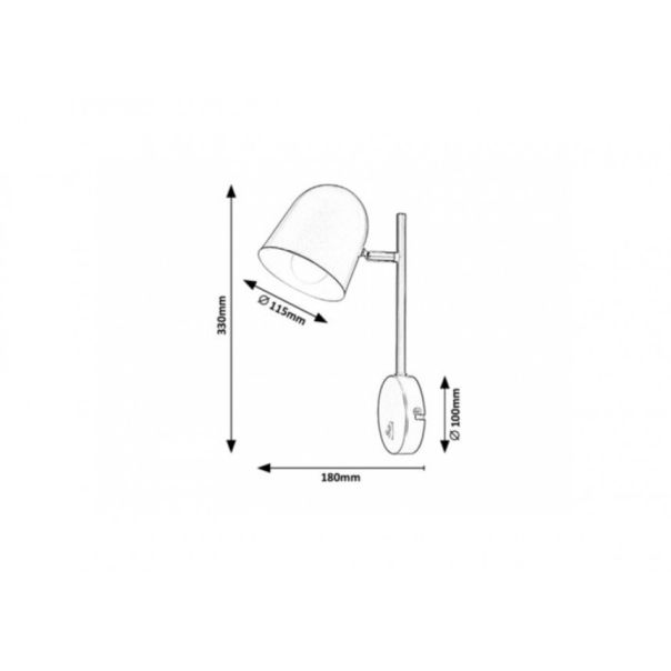Rabalux Zidna lampa Egon E14 1x MAX 40W mat crno (5242) - 5242