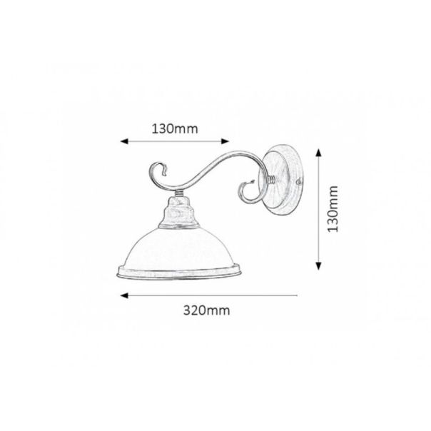 Rabalux Zidna lampa Elisett E27 1x MAX 60W bronzana (2751) - 2751
