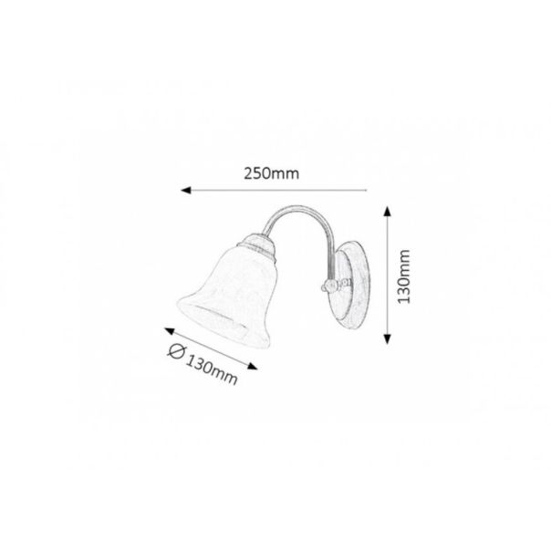 Rabalux Zidna lampa Francesca E14 1x MAX 40W bronzana (7371) - 7371