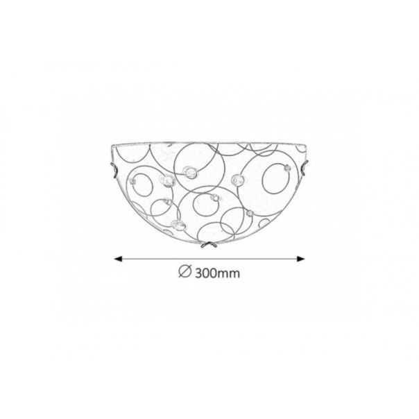 Rabalux Zidna lampa Jolly E27 1x MAX 60W beli sa motivima (1960) - 1960