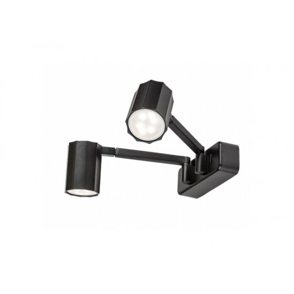 Rabalux Zidna lampa Karter GU10 2X MAX 5W mat crno (73028) - RAS002571A00000