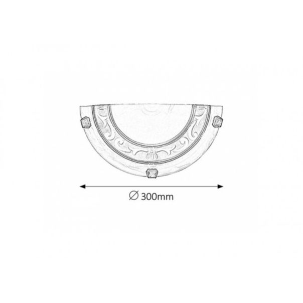 Rabalux Zidna lampa Laretta E27 1x MAX 60W belo staklo - alabaster (3712) - 3712