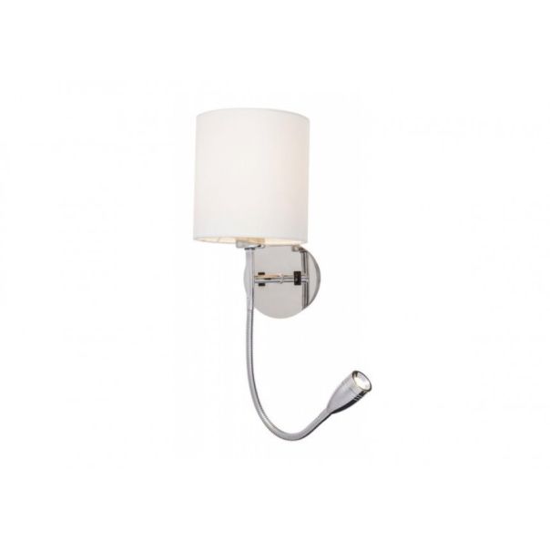 Rabalux Zidna lampa Larkin E27 1x MAX 40 + LED 3W hrom (6529) - 6529