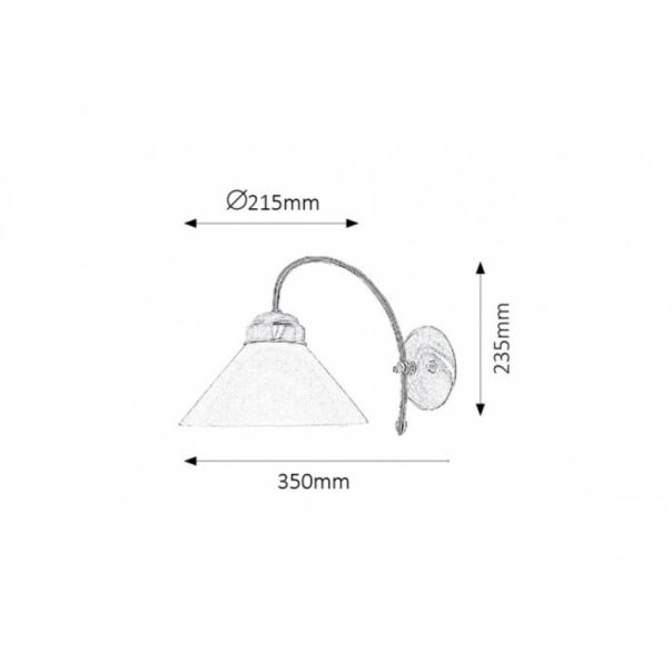 Rabalux Zidna lampa Marian E27 1x MAX 60W bronzana (2701) - 2701