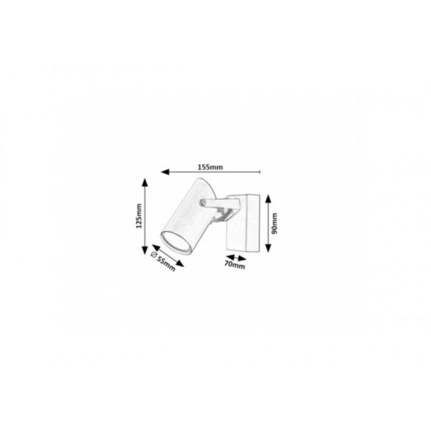 Rabalux Zidna lampa Maximilian GU10 1X MAX 25W mat crno (73043) - RAS002794A00000