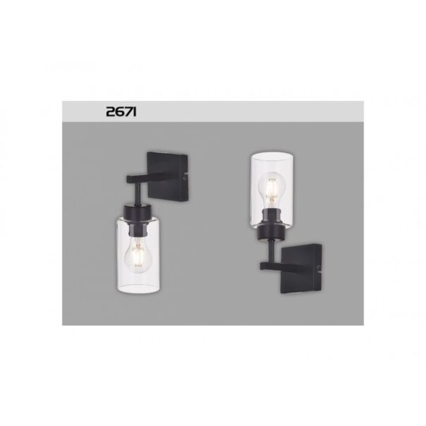 Rabalux Zidna lampa Prudence E27 1x MAX 40W crna (2671) - 2671