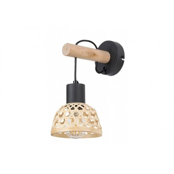 Rabalux Zidna lampa Rattan E27 1x MAX 15W crna (71025) - 71025