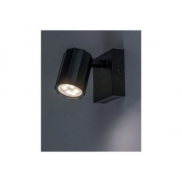 Rabalux Zidna lampa Rogelio GU10 1X MAX 5W mat crno (73023) - RAS002731A00000