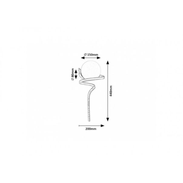 Rabalux Zidna lampa Sarabi E27 1x MAX 20W zlatna (71136) - RAS002870A00000