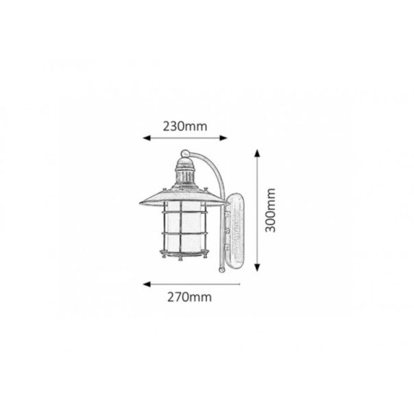Rabalux Zidna lampa Sudan E27 1x MAX 60W bronzana (7991) - 7991