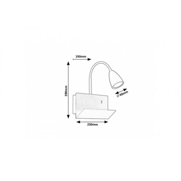 Rabalux Zidna lampa Tacito GU10 1X MAX 25W bela (71090) - RAS002645A00000